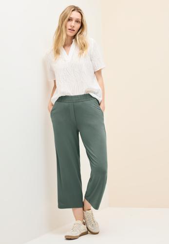 Wide Leg Jersey-Hose S/3/4 Hosen - Balmy Khaki