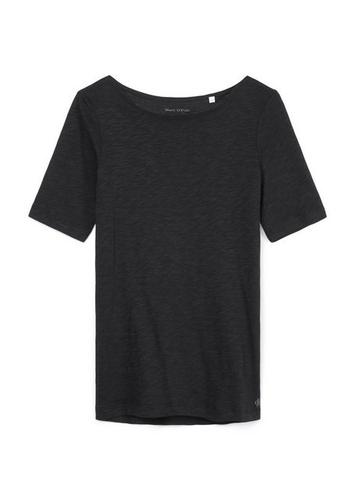 Slub-Jersey-T-Shirt regular S Regular Fit - Black