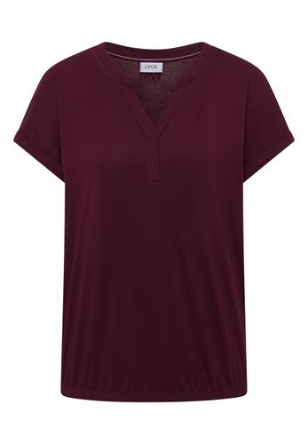 Shirt mit Split Neck im Tunika-Look