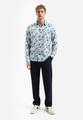 Shirt Allover Printed Yarn Dyed Dobby XL Regular Fit - Blue