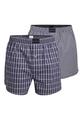 TOM TAILOR Herren Boxershort kariert 2er Pack 8 - Blau-mittel-karo