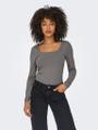ONLEA L/S 2-WAY DEEP NECK TOP JRS N