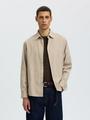 SLHREGNOAH BRUSHED TWIST SHIRT LS NOOS M Normal geschnitten - Egret