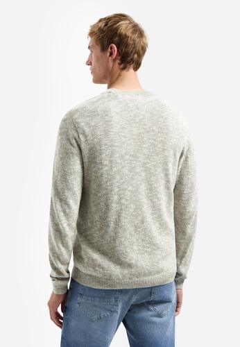 Pullover Crewneck Melange With Linen XL Regular Fit - Taupe
