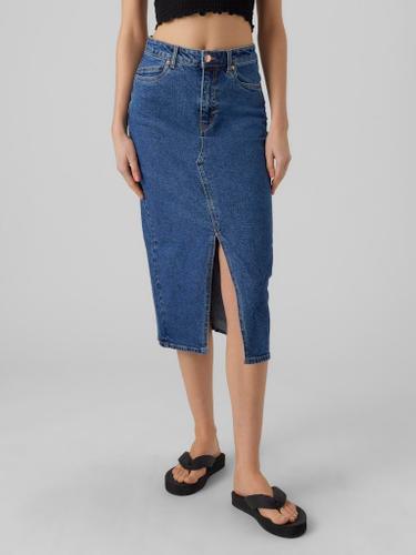VMVERI HR CALF DENIM SKIRT GA MIX N