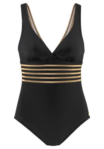 LASCANA Badeanzug 38C - Black-gold