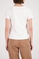 T-Shirt Hund-Print und Strasssteinen 40 - Cream