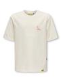 OSJPEANUTS BACK RLX SS LIC TEE 146/152 Locker geschnitten - Egret