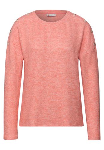Softes Shirt mit Knöpfen 44 - Striking Coral Mel.