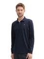 Longsleeve Piqué Poloshirt M Regular Fit - Sky Captain Blue