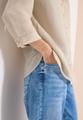 Bluse mit Split Neck aus Leinenmix
