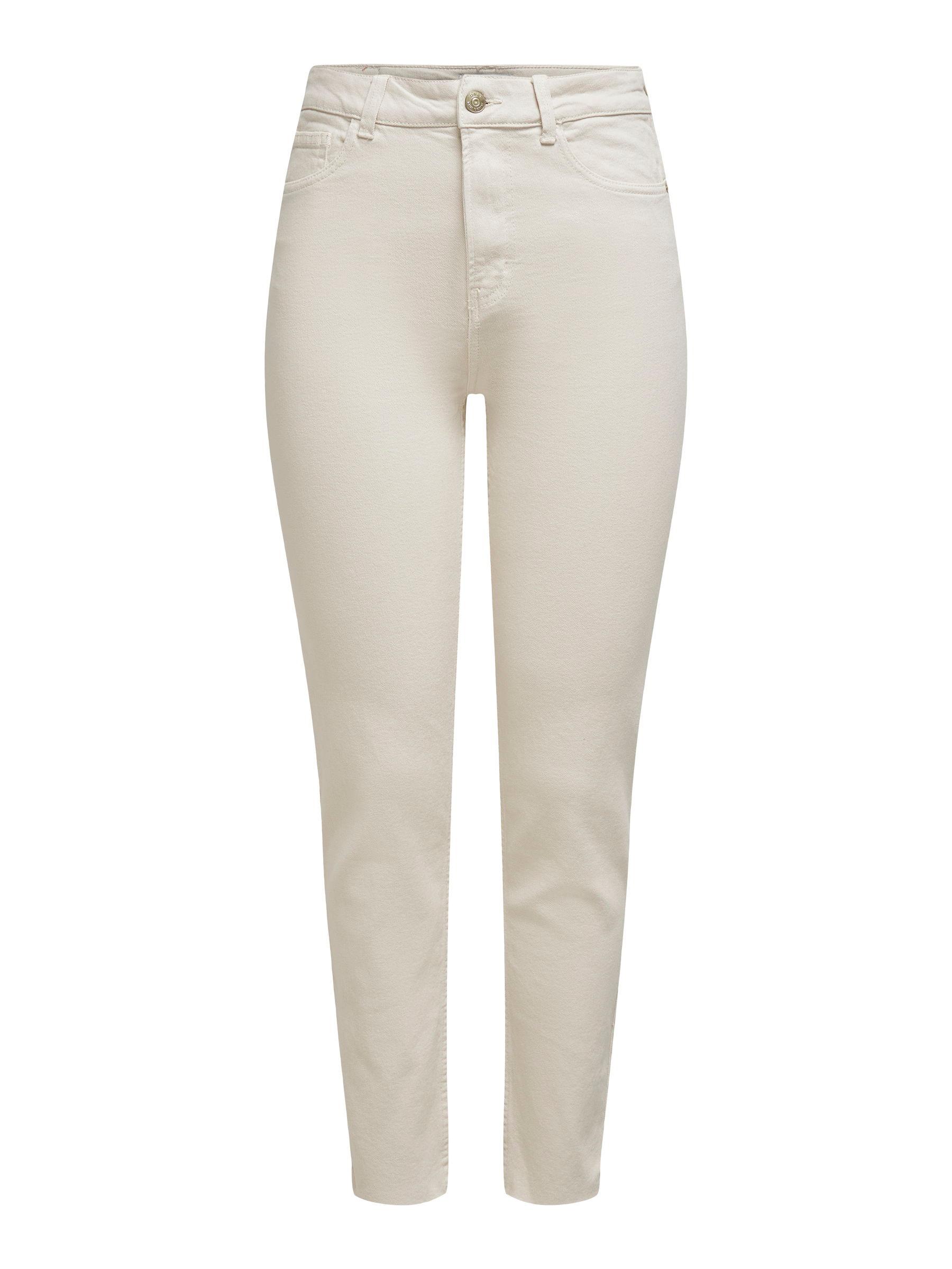 ONLY ONLEMILY LIFE HW ST RAW CRPANK COL NOOS 3267002 ecru - Beige / 29/34