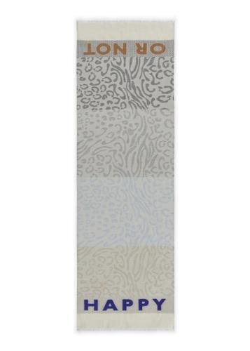 Leichter Schal aus Baumwollmischung mit Leoparden-Muster one size
