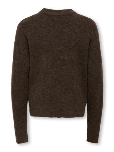 KOGCAMILLA O-NECK L/S PULLOVER KNT 146/152 Normal geschnitten - Black Coffee