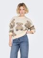 ONLTED LS JQ O-NECK EX KNT L Normal geschnitten - Whitecap Gray