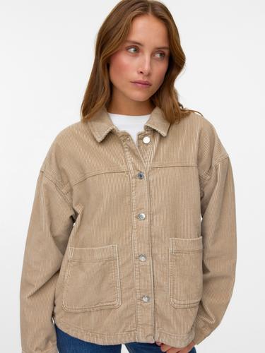VMJAMIE LS CORDUROY SHACKET MIX NOOS M - Silver Mink
