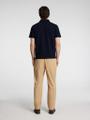 SLHSANDER SEERSUCKER ZIP SS POLO Blau M