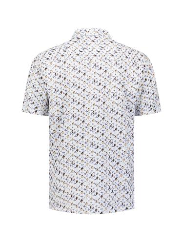 Shirt Short Sleeve Jersey Allover Printed XL Regular Fit - Blue