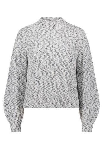 Strickpullover 36 hoher Bund - Schwarz/weiß
