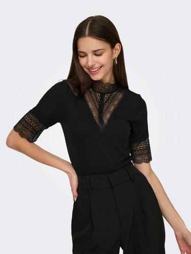 ONLTILDE HIGHNECK S/S TOP JRS NOOS S Enger Schnitt - Black