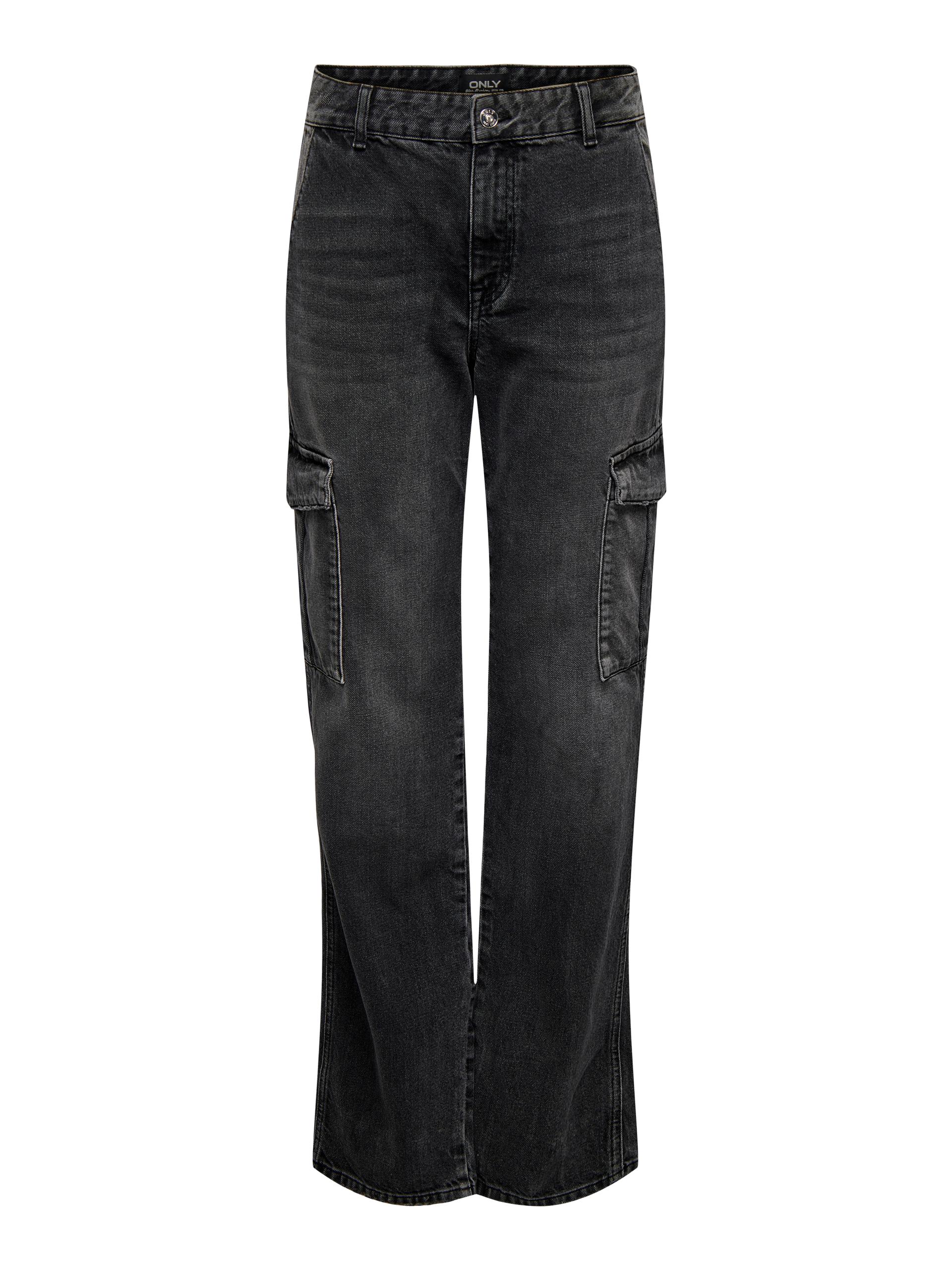 ONLJUNE HW CARGO DNM DOT117 28/32 Gerade geschnitten - Washed Black