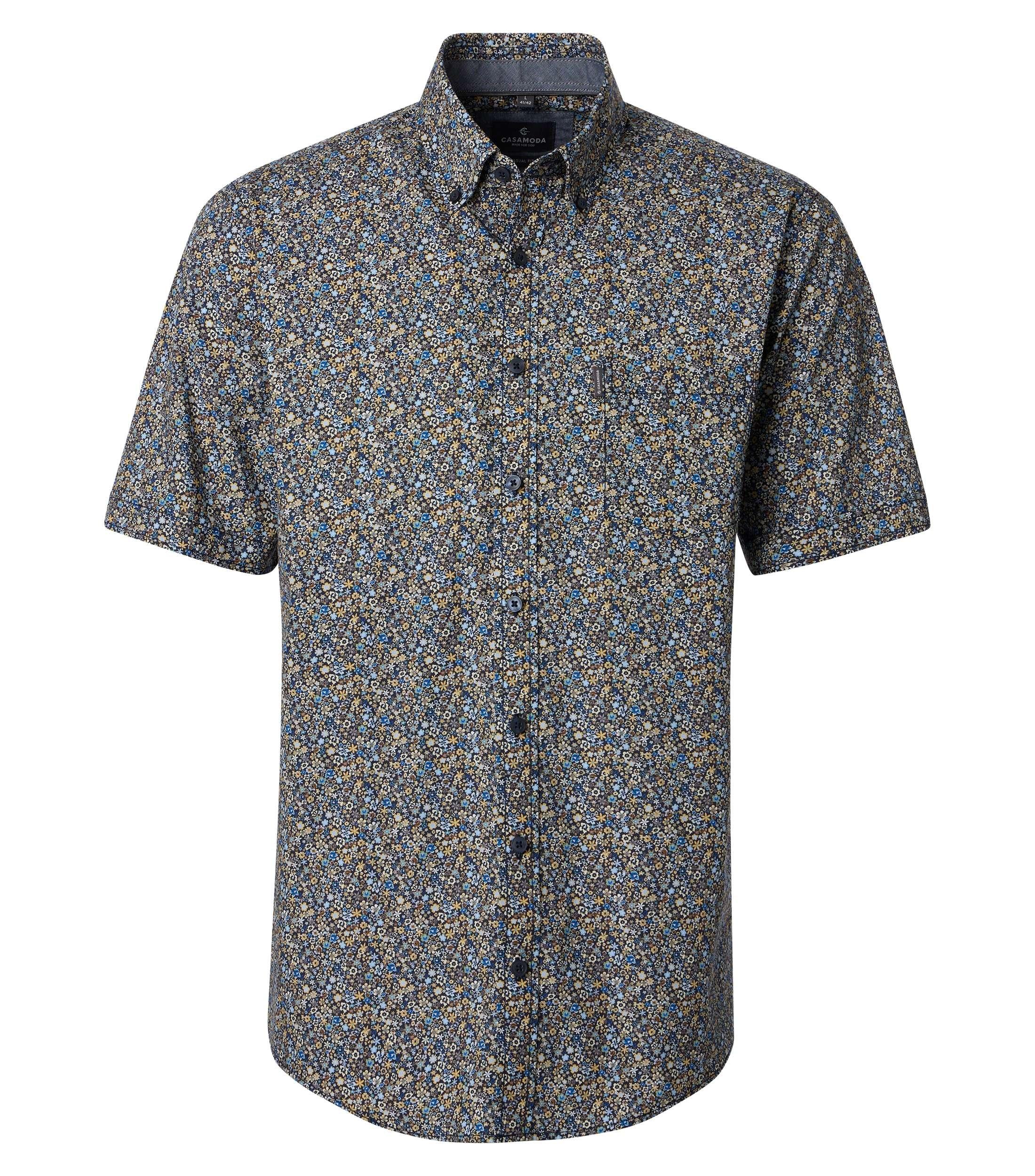 Freizeithemd Kurzarm M Casual Fit - Blau