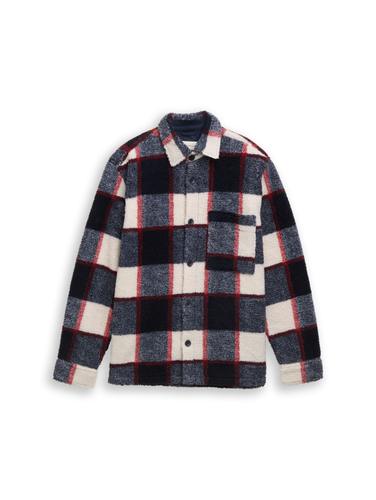 Teddy Overshirt mit Karomuster