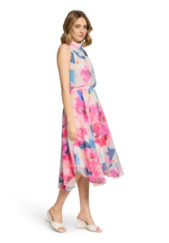 Chiffonkleid 42 Ausgestellt - Cream/Pink