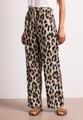 High Waist Wide Leg Hose mit Leo-Print 42/30 - Timeless Beige