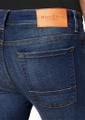 Denim trousers, shaped fit, shaped leg, low waist, reg. crotch, regular length