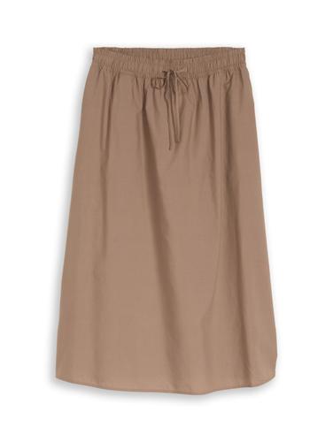 High Waist Midi-Rock mit Taschen 42 High Waist Fit - Taupe Grey