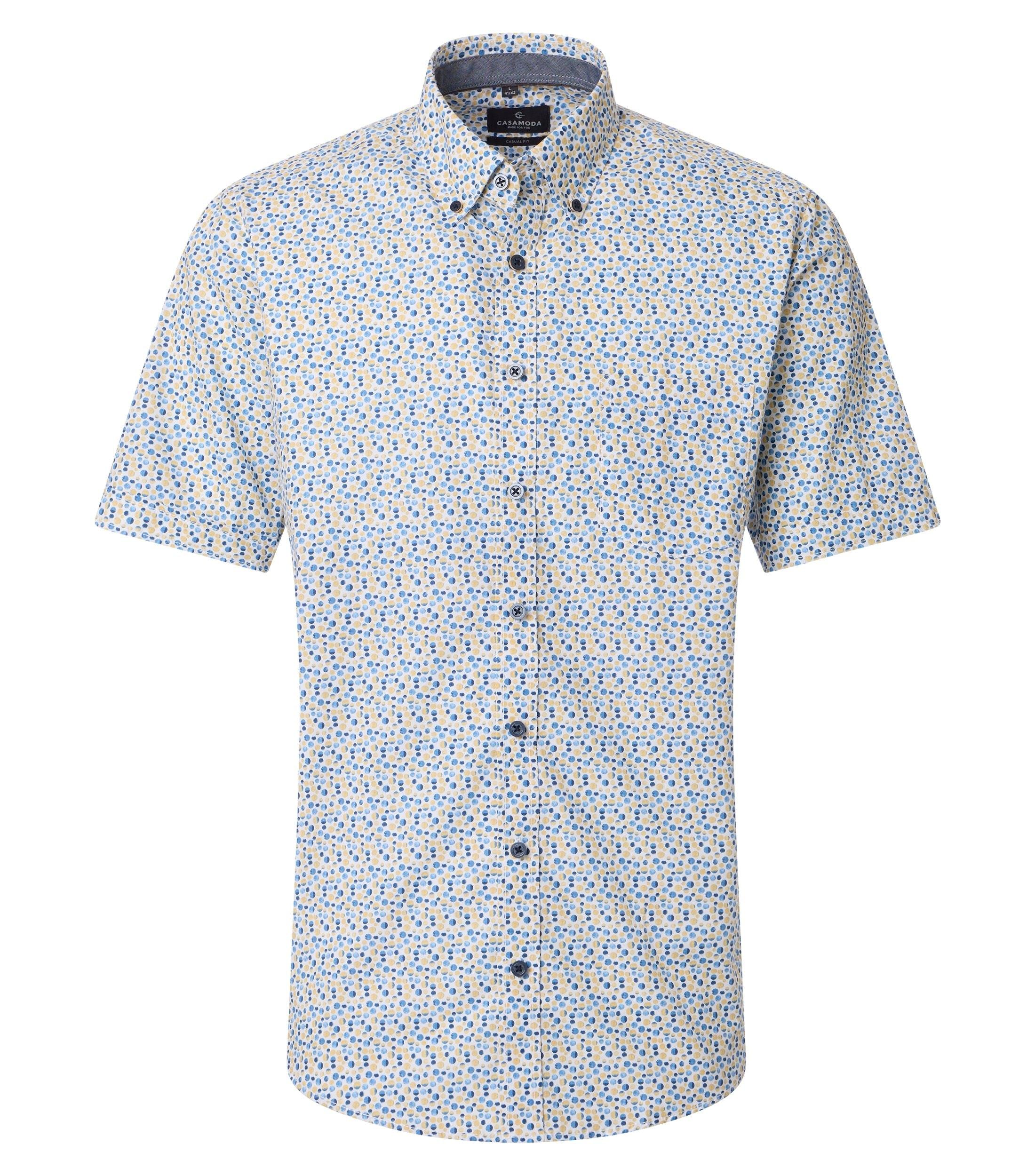 Freizeithemd Kurzarm XXL Casual Fit - Gelb