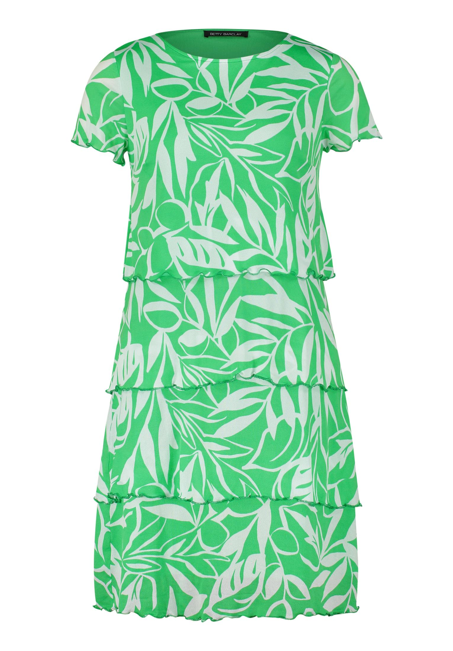 Stufenkleid 40 Gerade - Green/cream