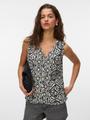 VMMENNY SL V-NECK TOP WVN BOO XS Normal geschnitten - Birch