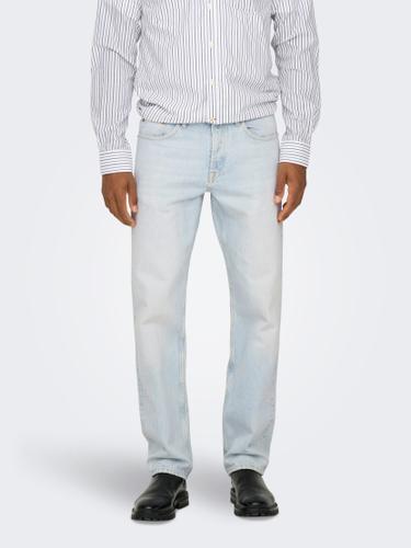 ONSEDGE STRAIGHT LB 9393 DOT DNM NOOS 33/32 Gerade geschnitten - Light Blue Bleached Denim