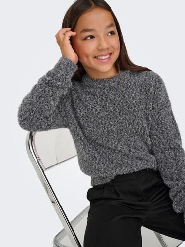 KOGPIUMO GLITTER L/S O-NECK KNT 146/152 Normal geschnitten - Black