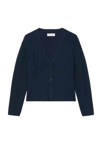 V-Neck-Cardigan relaxed Blau S