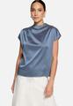 Satinbluse gestreift mit Stehkragen 36 - Dark Blue/white