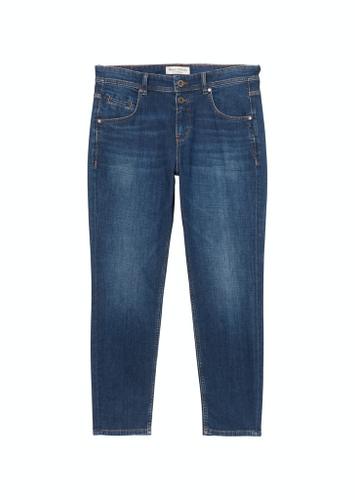 Denim Trouser, mid waist, boyfriend fit, cropped length