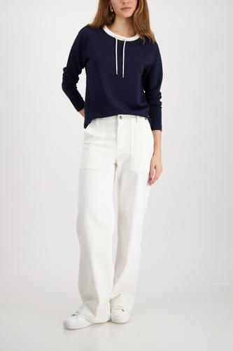 Sweatshirt mit Schmuckdetail 40 - Marine