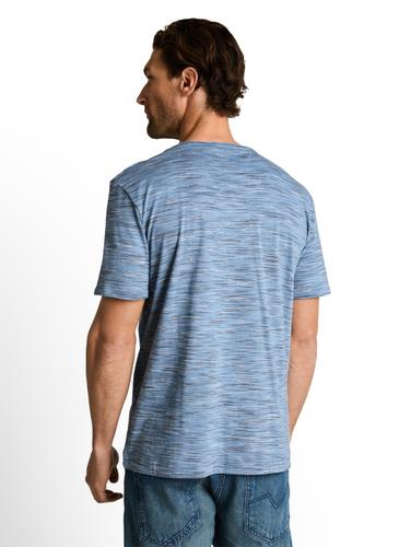 T-Shirt in Melange-Optik XL Regular Fit - Blue Multicolor Inject