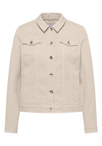 Jeansjacke mit Brusttaschen und Knöpfen XXL - Dust Beige