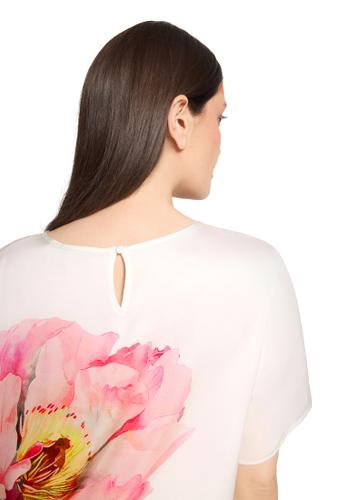 Schlupfbluse 42 Figurumspielend - Patch Cream/rosé