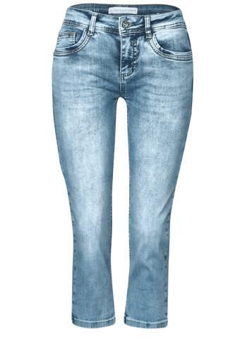 3/4 Jeans mit Glitzer-Detail 29/22 - Medium Blue Random Acid