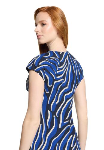 Jerseykleid 38 Figurnah - Blau/Blau