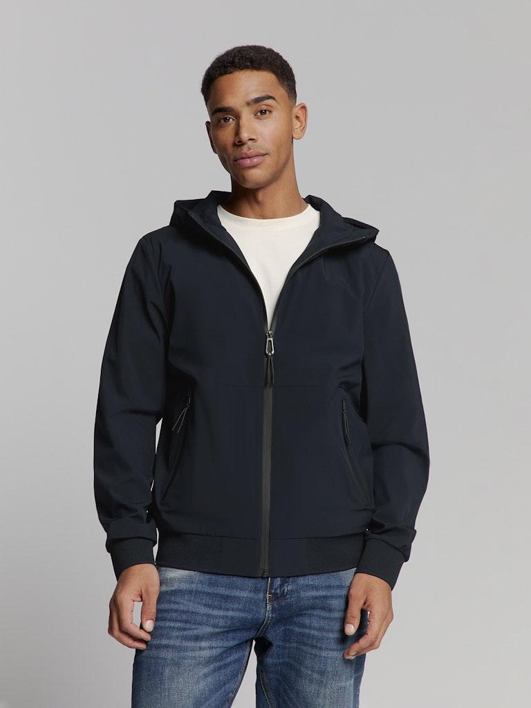 Jacket Short Fit Hooded Blau M