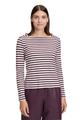 Ringelshirt L Figurnah - Cream/dark Red