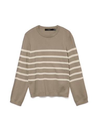 VMSABA PLAIN LS O-NECK PULLOVER GA NOOS S Normal geschnitten - Silver Mink