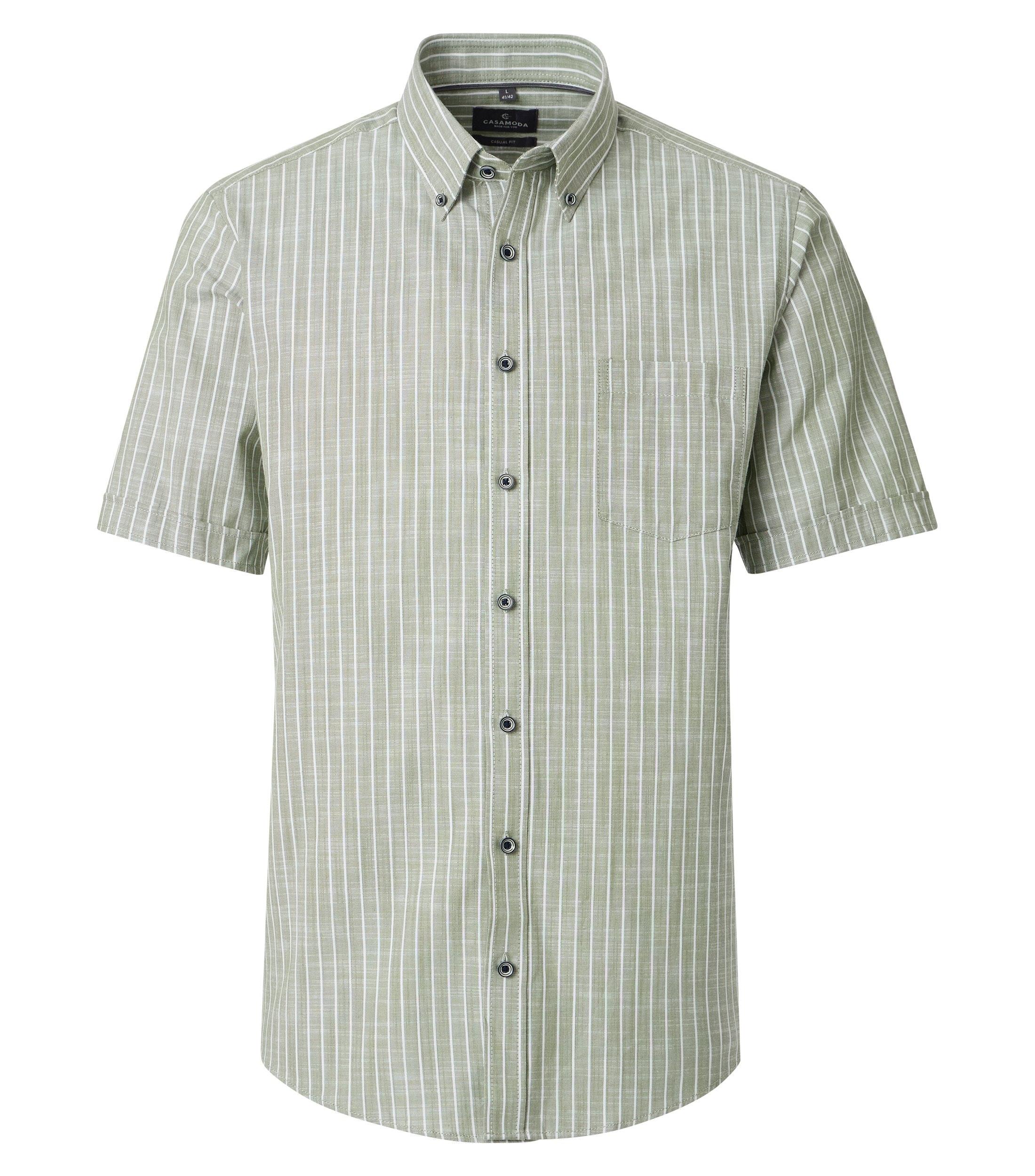 Freizeithemd Kurzarm XXL Casual Fit - Grün