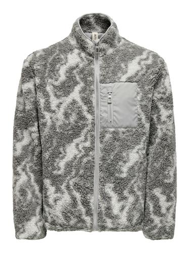 ONSJAIMY SHERPA JACKET OTW L - Mirage Gray